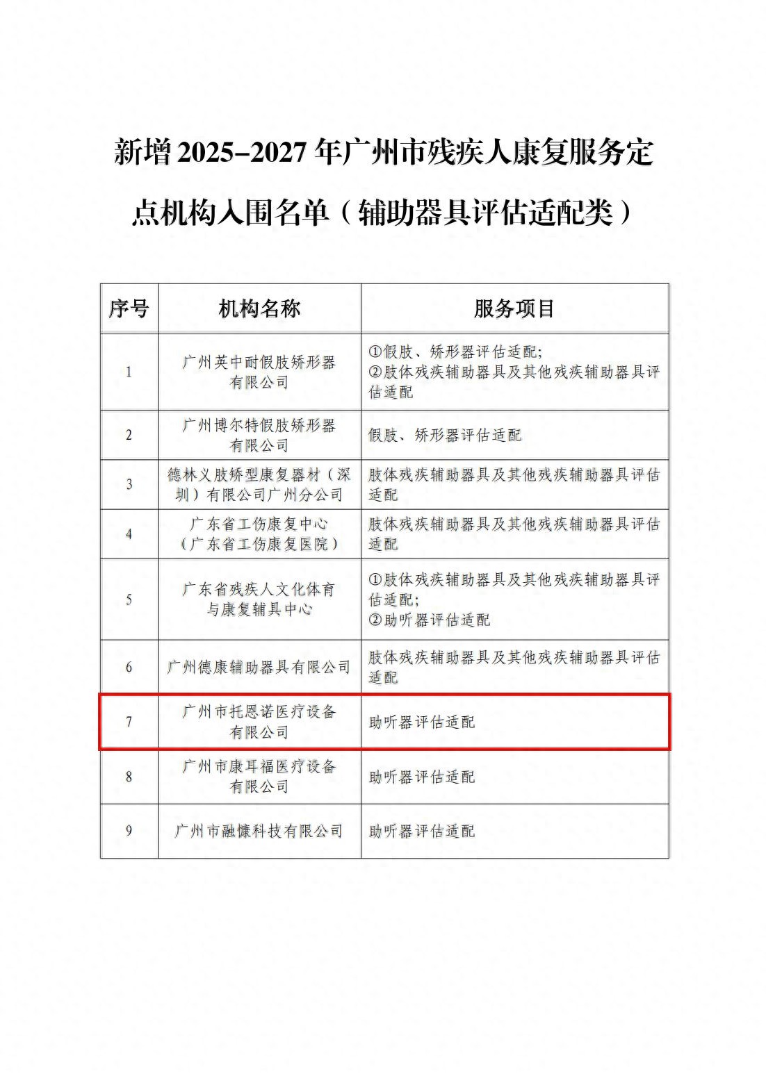 听觉有道广州区域门店获批广州市残疾人康复服务定点机构